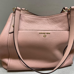 Michael Kors Molly Large Pebbled Leather Tote Bag Pink 