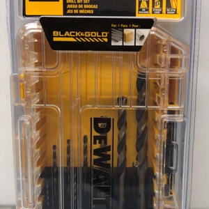 Dewalt Black and Gold Twist Drill Bit Set (10-Piece) DWA1180