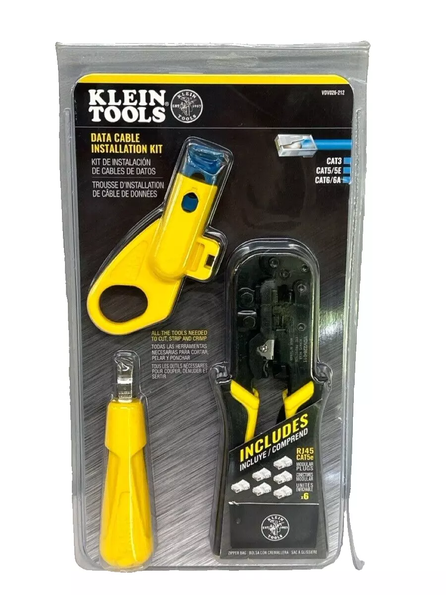 Klein Tools Data Cable Installation Kit Vdv026-212 Cut Strip and Crimp