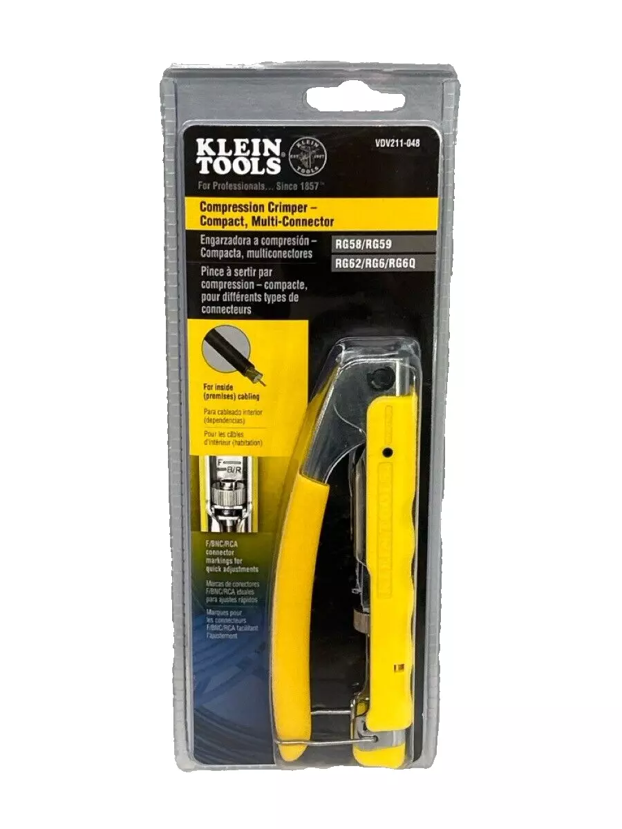 Klein Tool Compression Crimper Compact, Multi-Connector VDV211-048