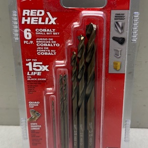 Milwaukee 48-89-2330 6pc Cobalt Drill Bit Set Red Helix