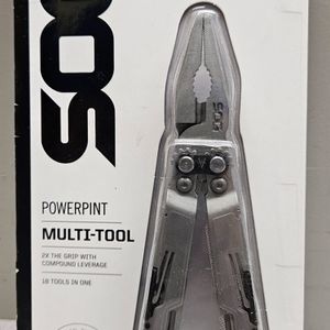 *New* SOG PowerPint Multi-Tool Stainless Steel Stonewash Finish 18 Tools