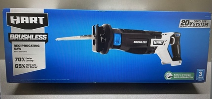HART 20-Volt Battery-Powered Brushless Reciprocating Saw Tool Only  HPRS25