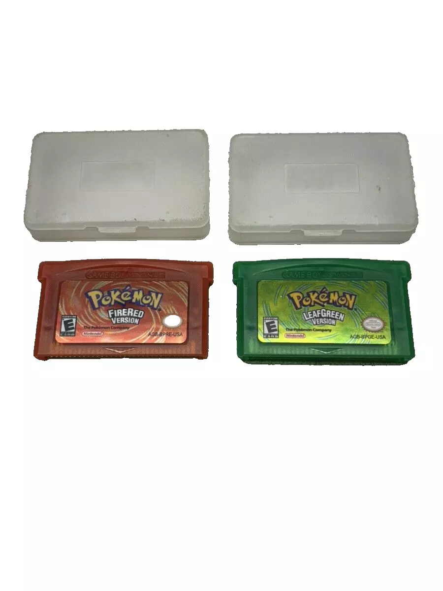 Nintendo GBA Pokemon Leaf Green & Fire Red Version Replica Games 