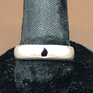  Sterling Silver Fashion Ring 2.40DWT Teardrop On Band Size-6