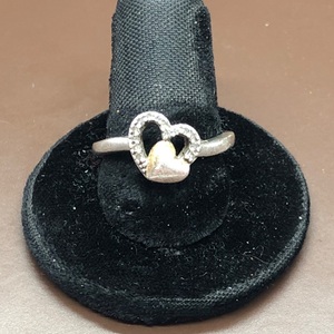 Sterling Silver Fashion Ring 2.00DWT Heart w/Stones Size 7 13 Non-Diamond