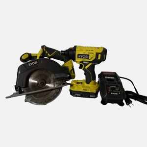 Ryobi ONE+ P507 6-1/2" Circular Saw/ P235A 1/4" Impact Driver W/ Battery Kit