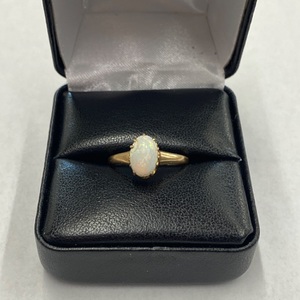 Syn Opal Lds Rg 14kwg 1.1dwt Size 7 