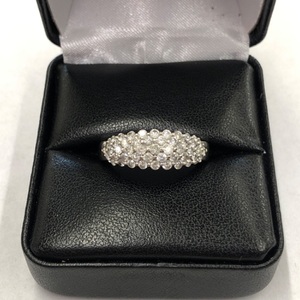 10K WG Diamond Cluster Ring 49 Diamonds .98CTW