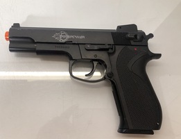 Firepower Soft AIR USA 45 Spring Airsoft Pistol with Metal Slide, Black, 328 FPS