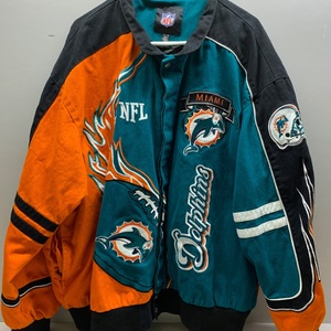 Vintage NFL Miami Dolphins Coat Size 4XL 