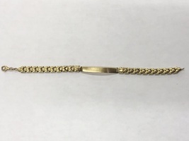  10kt Yellow Gold ID Bracelet Curb 4.40DWT 7" 