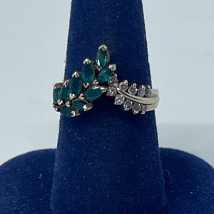 Ladies Yellow Gold 14kt Marquise Cut Leaf Crown Fashion Ring 2.23 dwt Size: 7.5