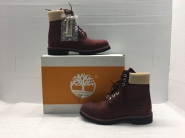Timberland premium 6in Burgundy Nubuck 0A2M1K Waterproof Boot