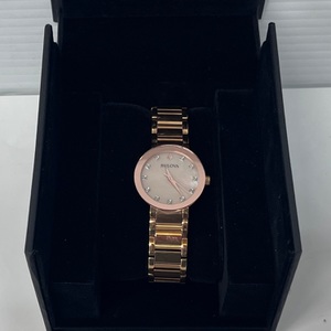Bulova Ladies' Modern Millenia Diamond Dial Rose Gold Stainless Steel 97P132