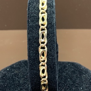 14kt Yellow Gold Bracelet Figaro 3.20DWT 8" 