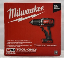 Milwaukee 2606-20 M18 18V Lithium-Ion Cordless 1/2 in. Drill Driver (Tool-Only)