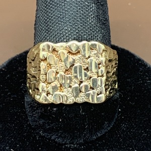  10kt Yellow Gold Nugget Ring Size 7.25