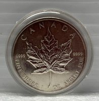 Elizabeth II 1989 5 Dollar One Ounce Silver Coin  Silver .999 Fine