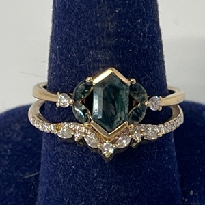  10kt Yellow Gold Bridal Set 2.96DWT Size 9.25