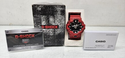 Casio G-Shock Red Digital Analog Watch GA700-4ACR 5522 Red with Box and Papers