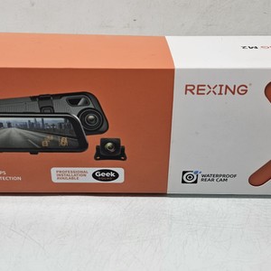 Rexing M2 2K Front and Rear Mirror Dash Cam with Smart BSD ADAS GPS, Black