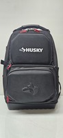 Husky Heavy Duty PRO Jobsite Water Resistant Tool Backpack Organizer Storage