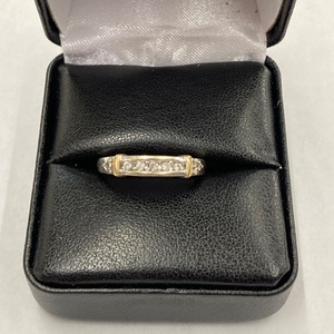  14kt Yellow Gold Ring Wedding Band 2.20DWT Size-7 11-2.00pts. 0.220ctw Diamond 