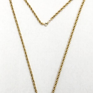 20" 10kt Yellow Gold Hollow Rope Chain 3.10DWT