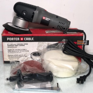 Porter Cable 7346SP 6" Variable Spd Random Orbit Sander PSA Pad + Polish Pad