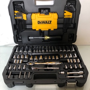 DEWALT 142 Piece Mechanics Tool Set, 1/4 Inch and 3/8 Inch Drive, SAE and Metric