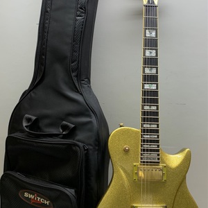 Switch Vibracell Ultima-I Gold Sparkle 6 String Electric Guitar w/Gig Bag