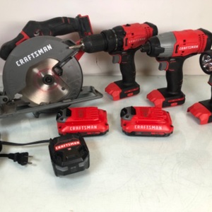 Craftsman CMCK401D2 V20 Li-Ion 4 Tool Combo Kit + (2) 2.0 AH Battery Cordless