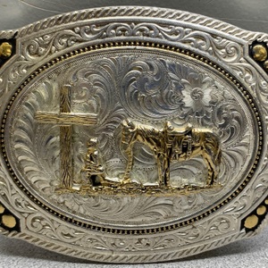 Montana Silversmith Large Cameo Roped Buckle