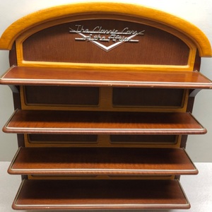 Wooden Polished Shelf The Classic Cars of the Fifties 4 Shelves. 22" H x 18"W 