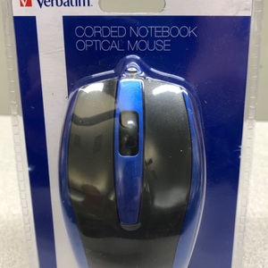 Verbatim Corded Notebook Optical Mouse Blue - NIP