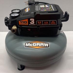 MCGRAW 3 Gallon 110 PSI Oil-Free Light-Duty Pancake Air Compressor 57567