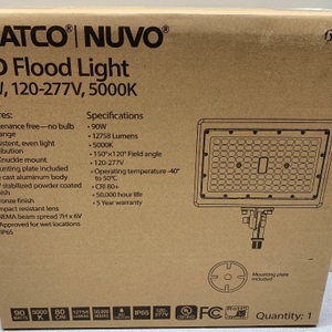 Satco Nuvo Lighting 65/618 11.5 Inch 90W 5000K 1 LED Flood Light, Bronze Finish