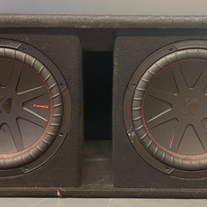Kicker 48DCWR122 Ported enclosure with two 12" CompR Subwoofers
