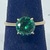  Ladies Yellow Gold 14kt Green Birthstone Ring 1.15dwt Size 6
