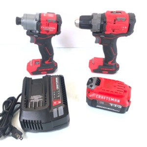 Craftsman Combo Set CMCD725/CMCF830 1/2" Drill & 1/4" Impact w/ 6AH Batt.&Charg.