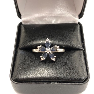  .925 Silver Blue Stone Birthstone Ring 1.90DWT 