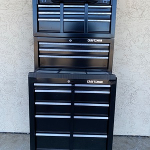 Craftsman 3 Piece Rolling Tool Cart 14 Total Drawer NO KEYS