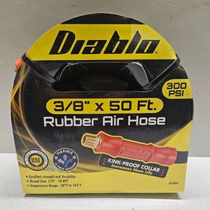 Diablo 3/8 In. X 50 Ft. Rubber Air Hose 300 PSI
