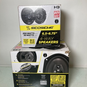 Scosche 6"x9" and 6.5-6.75" 4-Way Car Audio Speaker Pair New in Box