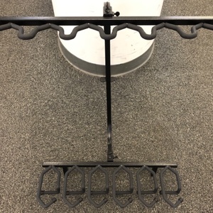 Hold Up Displays Folding Metal Gun Rack 6 Long Guns or Bows Black HD39