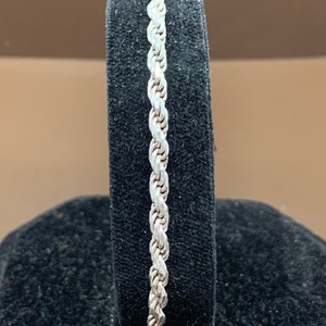   .925 Sterling Silver Rope Bracelet 7" 4.2dwt
