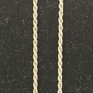  White Silver Rope Chain With Cross Pendant 925
