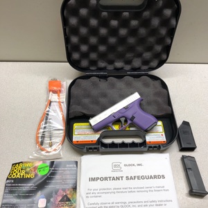 NEW Glock 42 .380 Semi-Automatic Pistol Purple/Stainless w/2 6 round clips