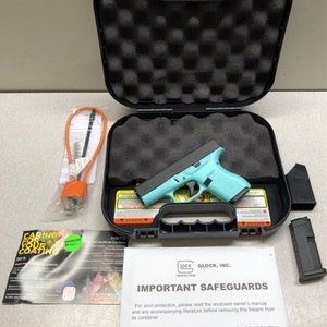 NEW Glock 42 .380 Semi-Automatic Pistol Robbin Egg/Black w/2 6 round clips 